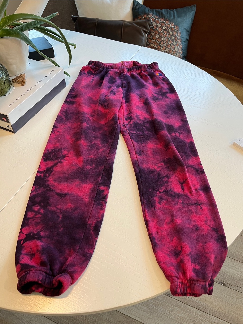 Aviator Nation Pink & Purple Tie-Dye Track Pants Size XS